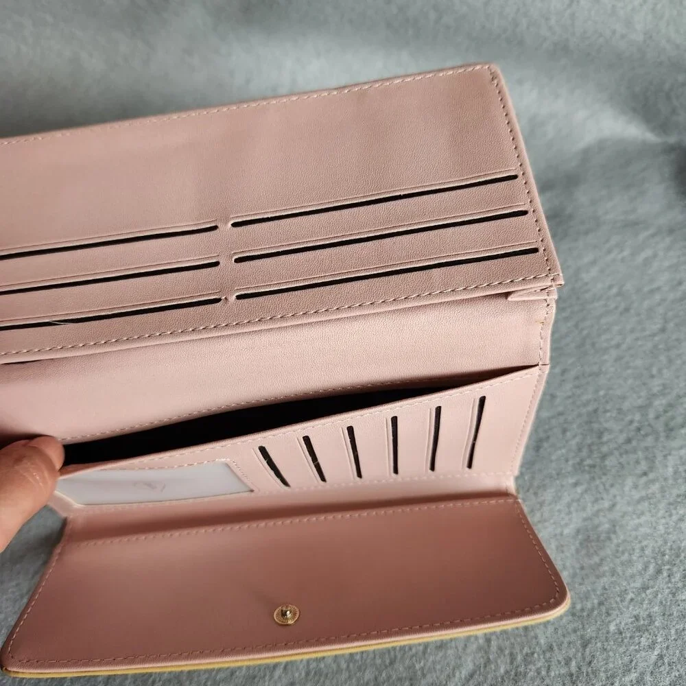 Fossil Wallet Women's Tan Yellow Faux Leather Pleather